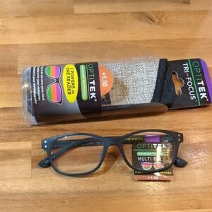 Optitek +1.50 Tri-Focus Multi Focal readers A7 NWT